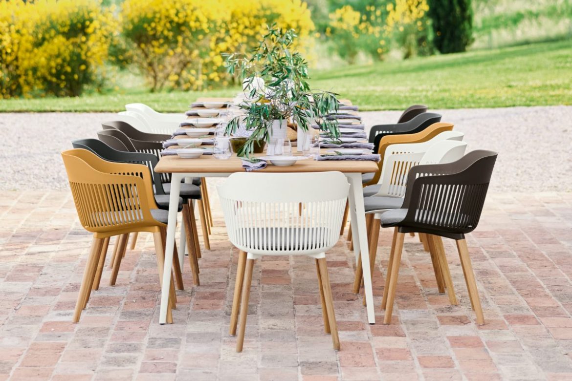 plastic chairs and tables yard sets are available in colors