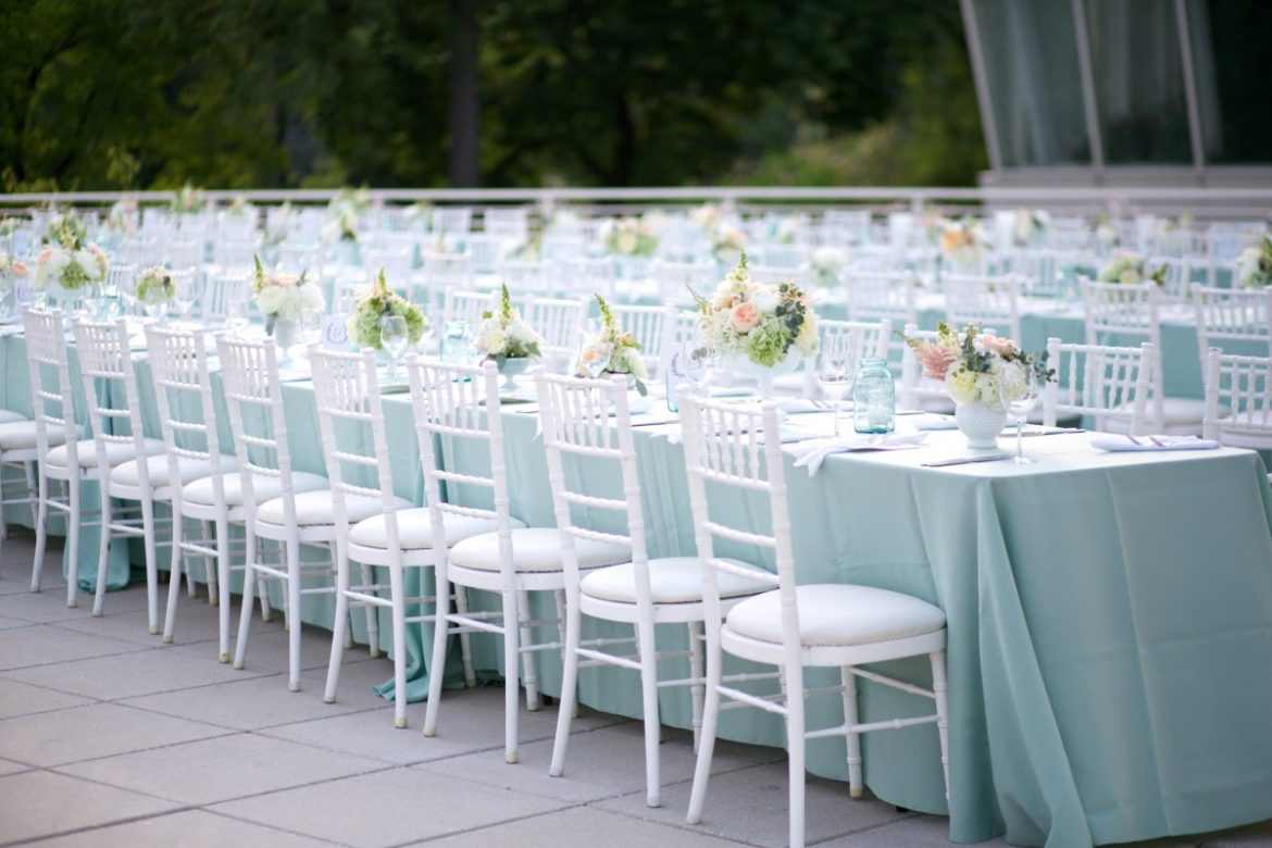 plastic tables and chairs used for banquets outdoors weddings