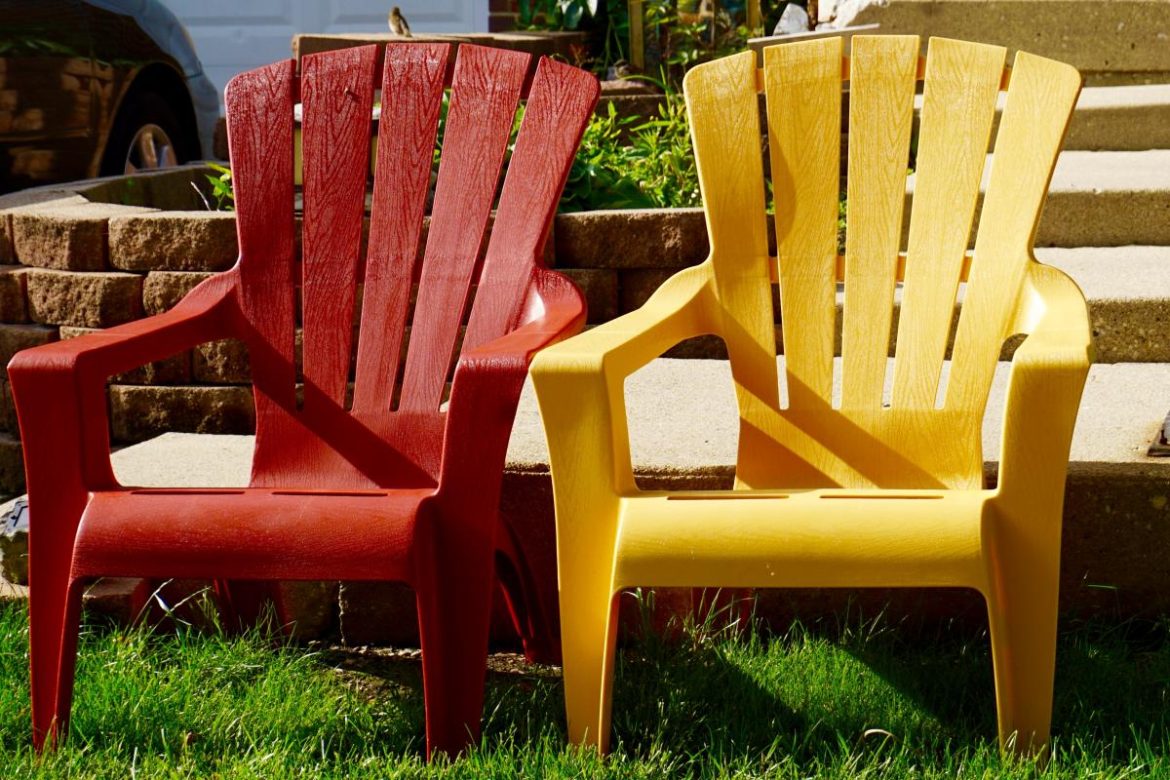 plastic chairs and tables yellow are special options