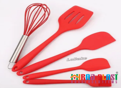 plastic kitchen utensils red with complete explanations and familiarization